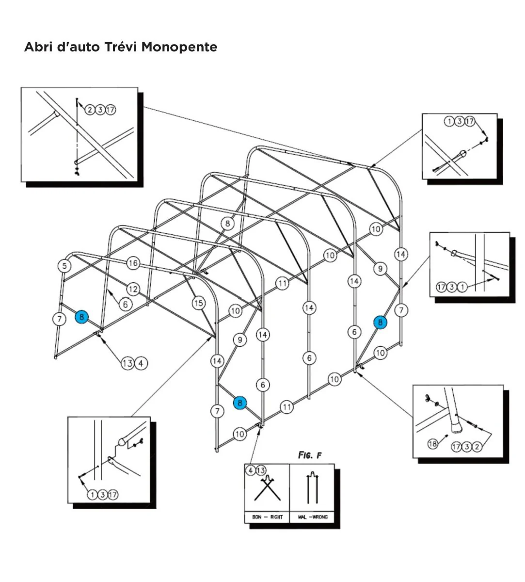 # 8 Diagonale 71 1/2''