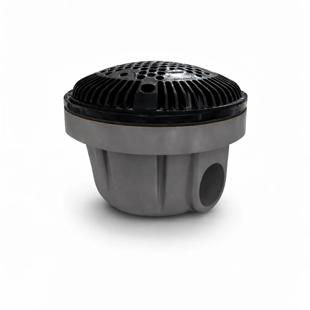 Drain de fond noir complet pour piscine hors terre