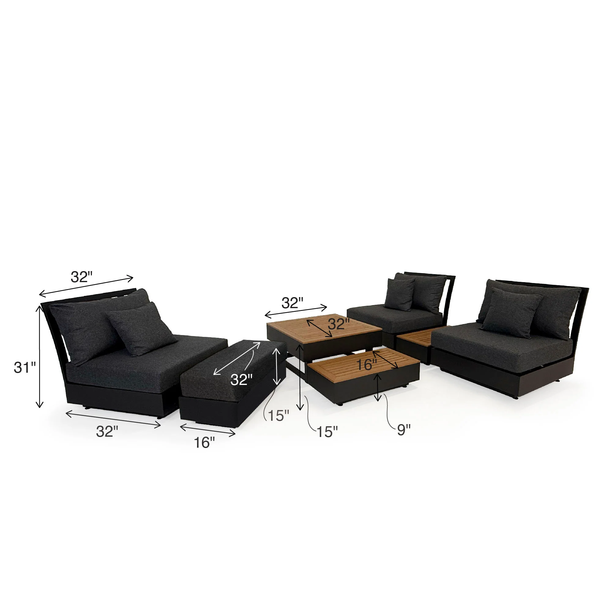 Ensemble salon inspiration condo - 3 places - Image 19
