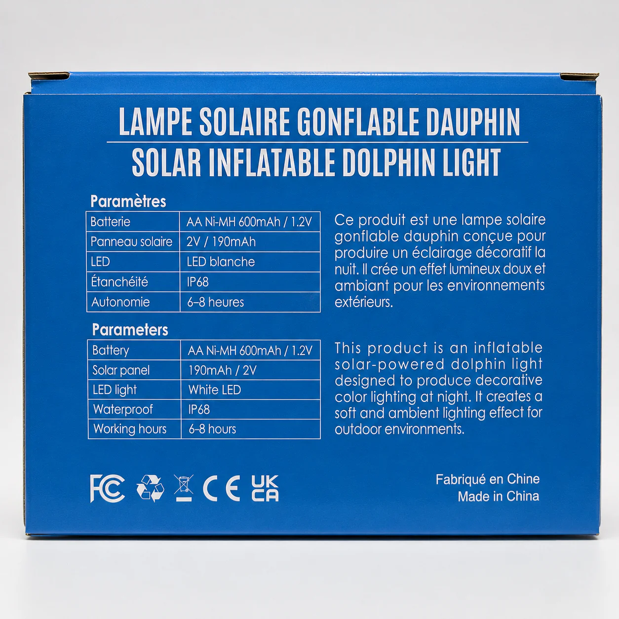 Lumière solaire flottante dauphin pour piscine et spa - CT313 - Image 4