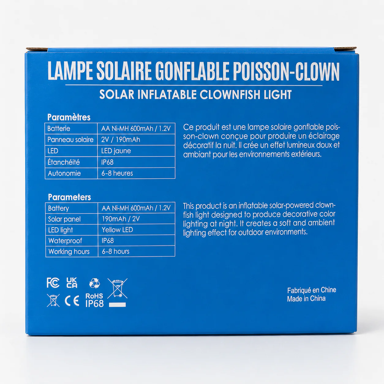 Lampe solaire gonflable en forme de Nemo pour piscine et spa - CT253 - Image 4