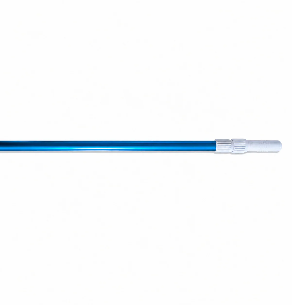 Manche télescopique en aluminium bleu avec embouts blancs 8' à 16'