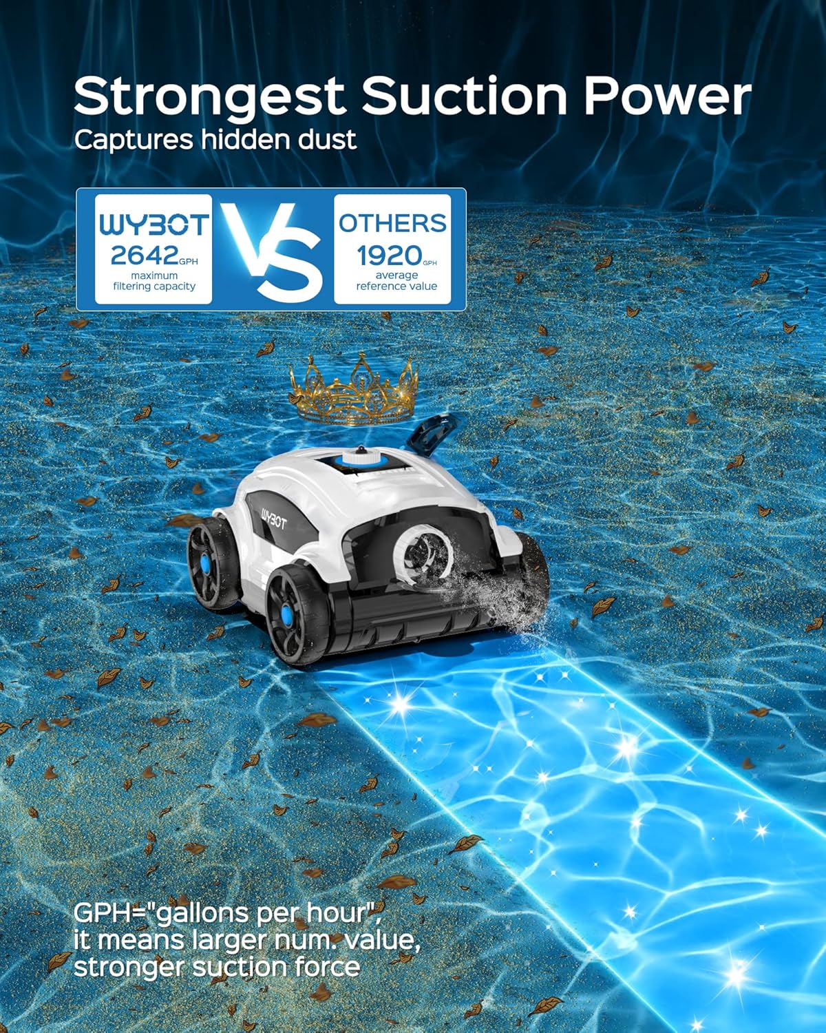 Robot Osprey 300 de Wybot sans fil pour piscines hors terre - Image 4