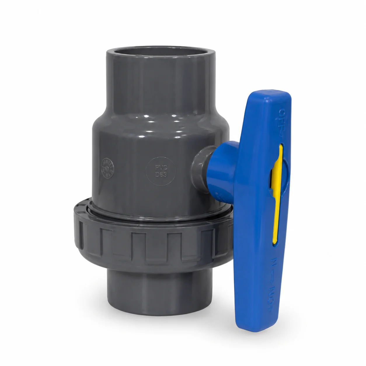 Soupape à bille 2 voies 2" collé femelle grise – 200-010G